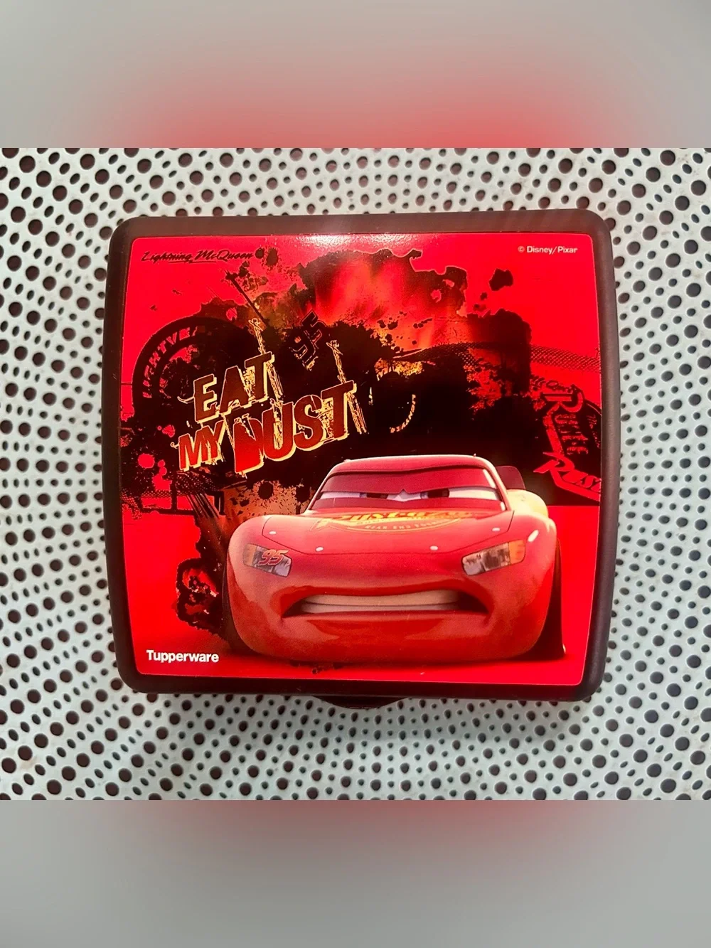Disney Pixar Cars Lightning McQueen Tupperware Sandwich Keeper / Lunch container